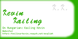 kevin kailing business card